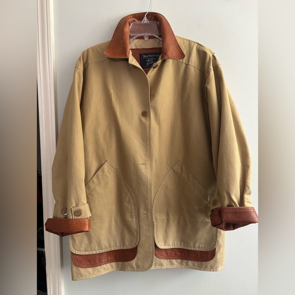 Burberry Other - Vintage Burberrys’ canvas leather parka overcoat
